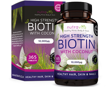 Nutravita High Strength Biotin Review - For Hair Loss, Brittle Nails and Unhealthy Skin